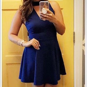 Blue mini dress